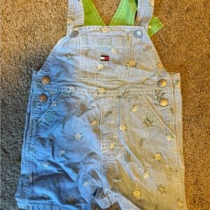 Tommy Hilfiger Kids' Blue Overalls with Green Straps
